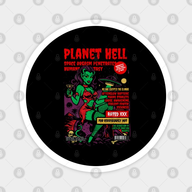 PLANET HELL Magnet by artslaves